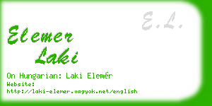 elemer laki business card