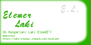 elemer laki business card